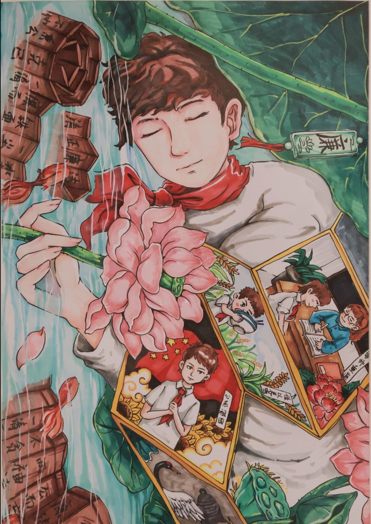 武义实验小学祝晨惜《莲——生如夏花》指导老师潘盛_副本.jpg